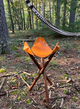 Load image into Gallery viewer, Camp Stool - Yellow &amp; Walnut
