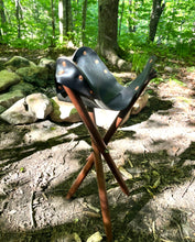 Load image into Gallery viewer, Camp Stool - Black and Walnut
