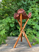Load image into Gallery viewer, Camp Stool - Burgundy &amp; Mahogany
