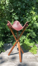 Load image into Gallery viewer, Camp Stool - Burgundy &amp; Mahogany
