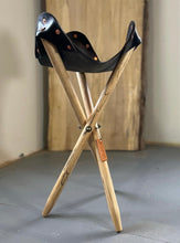 Load image into Gallery viewer, Camp Stool - Black &amp; Spalted Maple
